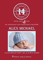 Take Note Designs Valentine's Day Digital Photo Cards - Simple Stamp Valentines Baby Boy